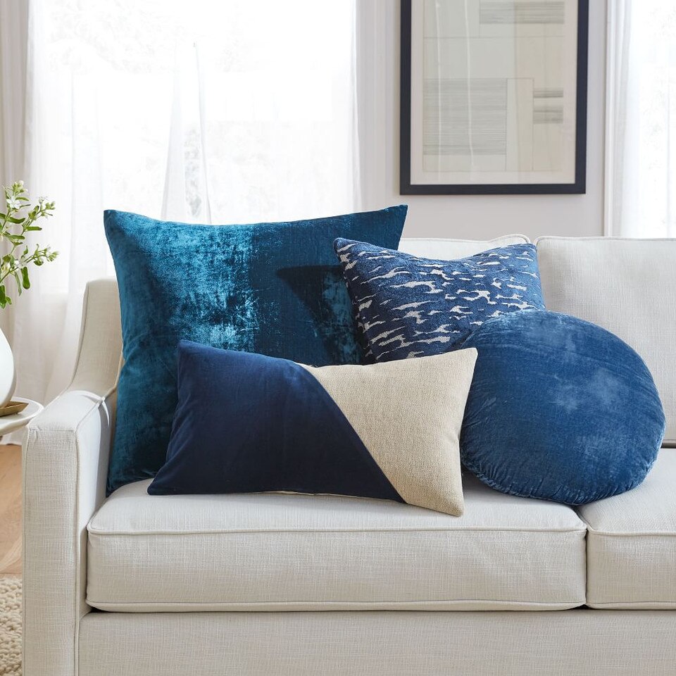 Distressed Cut Velvet Pillow Cover West Elm Australia